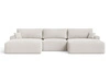Wohnlandschaft mit Schlaffunktion und Bettkasten Serene Hellbeige