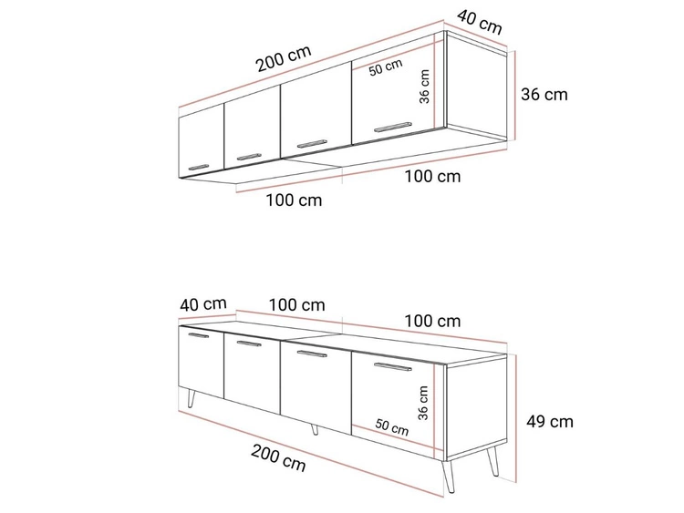 Wohnwand für das Wohnzimmer auf Silbernen Metallbeinen Noaé Kaschmir