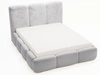 Polsterbett mit Bettkasten und Lattenrost 120x200 Bubble Hellgrau