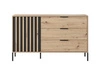 Turia Schlafzimmermöbel-Set Eiche Artisan, Anthrazit