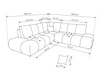 Ecksofa mit Schlaffunktion und Bettkasten Links Kair Graphit