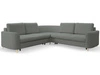 Ecksofa L-Form Rechts mit Schlaffunktion und Bettkasten Limon Grau