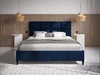 Polsterbett mit Lattenrost 140x200 Luxe Dunkelblau