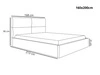 Polsterbett mit Bettkasten und Lattenrost 160x200 Marad Beige