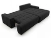 Ecksofa L-Form mit Schlaffunktion und Bettkasten Tulio Rechts Schwarz