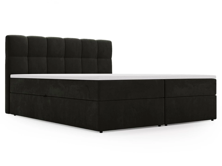 Boxspringbett mit Bettkasten 160x200 Maison Dunkelgrau