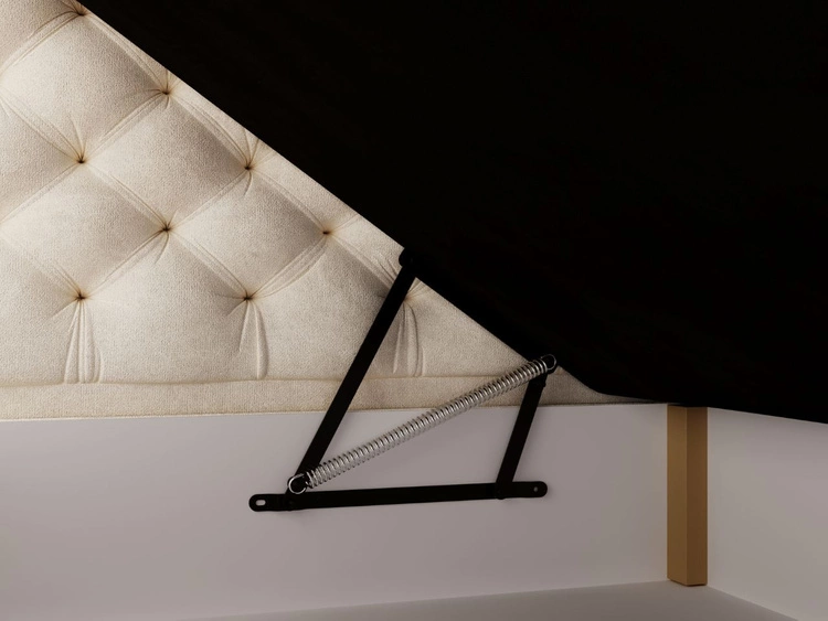 Boxspringbett mit Bettkasten 160x200 Bergamo Beige