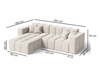 Ecksofa L-Form Links Moderne Ecksofa Loopo Beige