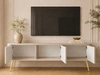 TV-Lowboard mit Türen Viva Beige auf Golden Beinen