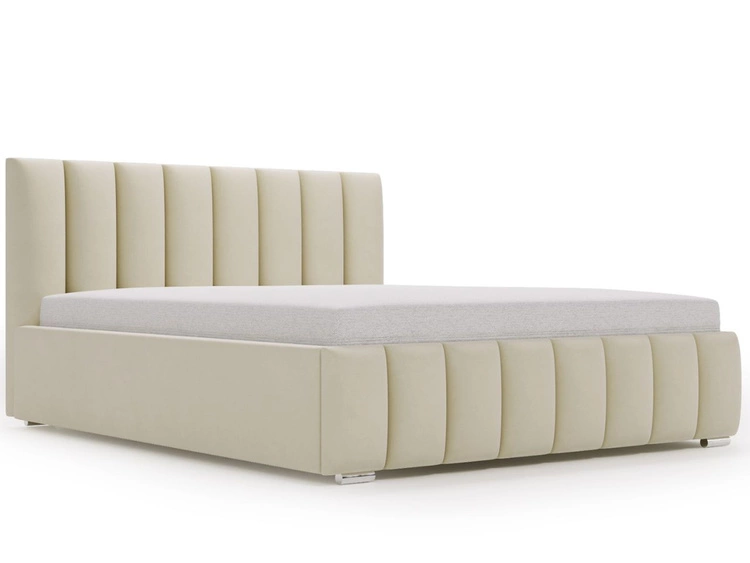 Polsterbett mit Bettkasten und Lattenrost 180x200 Neos Beige