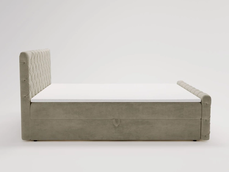 Boxspringbett mit Bettkasten 140x200 Lunaris Hellbraun