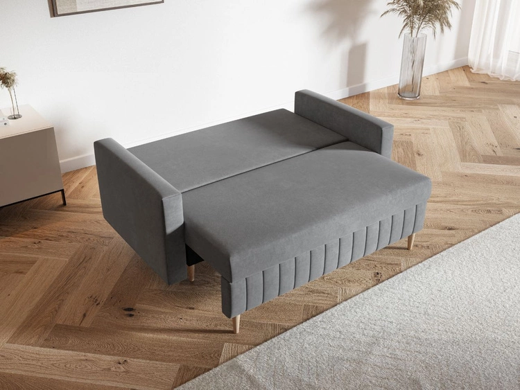 Schlafsofa mit Bettfunktion und Bettkasten Castelo Grün