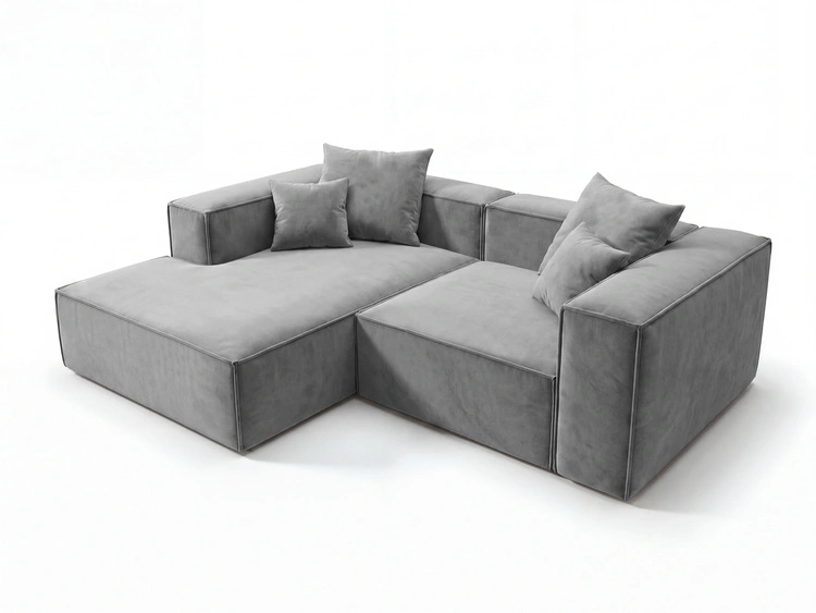 Ecksofa L Links Vellaro Grau