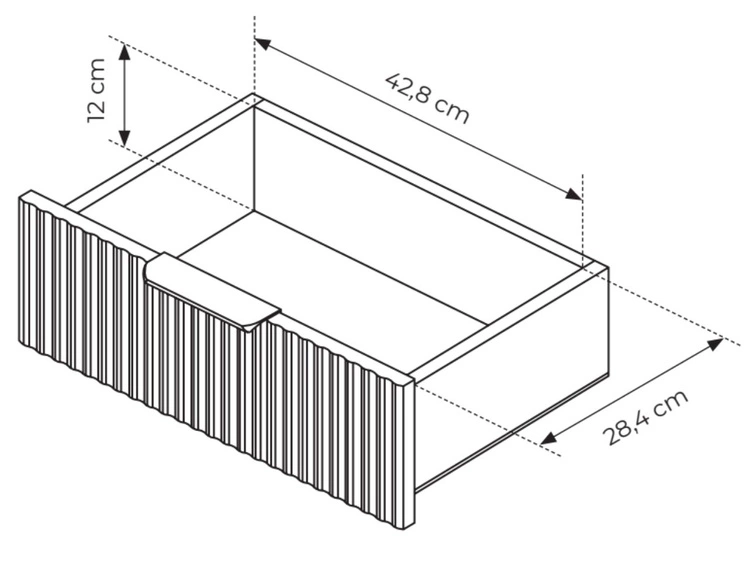 Nachtschrank Latina Schwarz