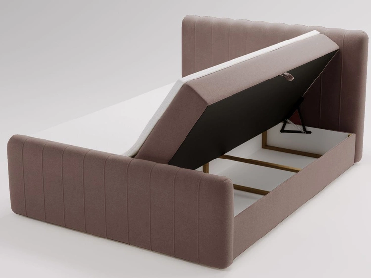 Boxspringbett mit Bettkasten 140x200 Osteno Braun