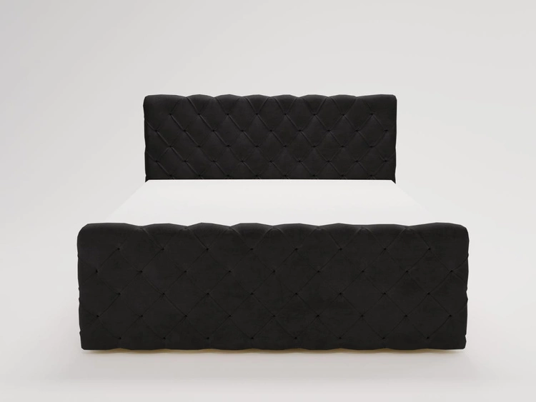Boxspringbett mit Bettkasten 180x200 Lunaris Schwarz