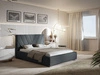 Polsterbett mit Bettkasten und Lattenrost 120x200 Tivoli Dunkelgrau
