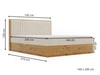 Boxspringbett mit Bettkasten 140x200 Forest Beige