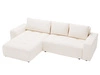 Ecksofa L-Form mit Links Schlaffunktion und Bettkasten Portland Creme