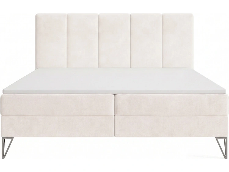 Boxspringbett mit Bettkasten 140x200 Vendi cremig