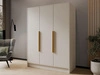 Kleiderschrank 150 cm Perugia Kaschmir mit goldenen Griffen