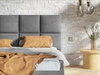 Polsterbett mit Bettkasten und Lattenrost 120x200 Malo Hellgrau
