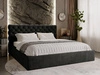Polsterbett mit Bettkasten und Lattenrost 200x200 Apollo Schwarz
