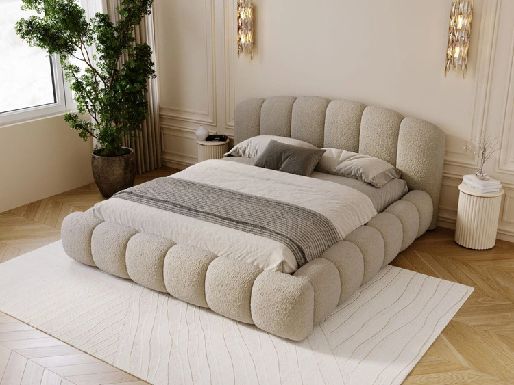 Polsterbett mit Stauraum und Lattenrost 120x200 Cloud Soft Beige