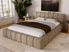 Polsterbett mit Bettkasten und Lattenrost 120x200 Alicante Boucle Braun