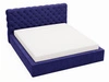 Polsterbett mit Bettkasten und Lattenrost 200x200 Apollo  Blau