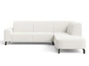 Ecksofa L-Form Rechts Regento Bouclé-Stoff Weiß
