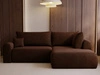 Ecksofa L-Form mit Schlaffunktion und Bettkasten Savana Bis Braun