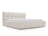 Polsterbett mit Bettkasten und Lattenrost 140x200 Modo aus Bouclé-Stoff Beige