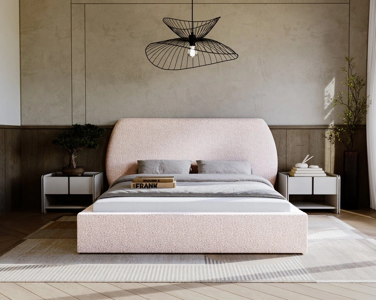 Polsterbett mit Lattenrost 120x200 Blossom - Beige