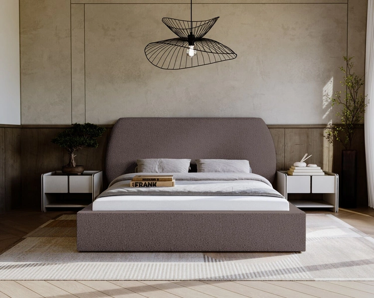 Polsterbett mit Lattenrost 140x200 Blossom - Braun