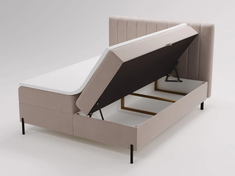 Boxspringbett mit Bettkasten 120x200 Primavera Beige