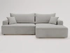 Ecksofa L-Form Rechts mit Schlaffunktion und Bettkasten California Hellgrau