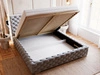Polsterbett mit Bettkasten und Lattenrost 160x200 Astra Hellgrau