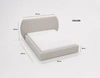 Polsterbett mit Lattenrost 120x200 Blossom - Braun