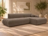 Ecksofa L-Form mit Schlaffunktion und Bettkasten Lisso Rechts Braun