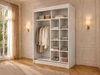 Schiebetürenschrank 150 cm mit LED-Beleuchtung Diano Weiß
