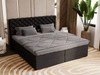Boxspringbett mit Bettkasten 180x200 Bergamo Schwarz