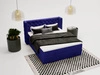 Boxspringbett mit Bettkasten 140x200 Lion Dunkelblau