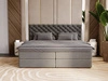 Boxspringbett mit Bettkasten 200x200 Bergamo Dunkelgrau