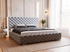 Polsterbett mit Bettkasten und Lattenrost 120x200 Astra Hellgrau