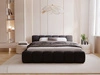 Polsterbett mit Bettkasten und Lattenrost 200x200 Cloud Low Bouclé-Stoff Schwarz
