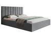 Polsterbett mit Bettkasten und Lattenrost 140x200 Sesto Grau