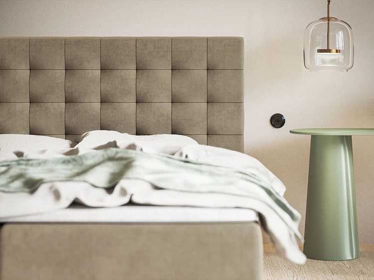 Boxspringbett mit Bettkasten 180x200 Denza Grün
