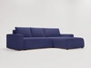Ecksofa L-Form Rechts mit Schlaffunktion und Bettkasten Tazones Dunkelblau
