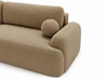 Ecksofa L-Form Links mit Schlaffunktion und Bettkasten Aurio HellBraun